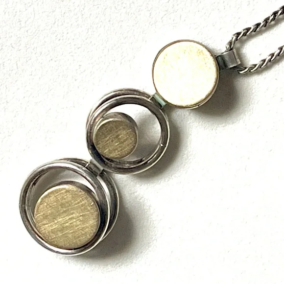 Elegant Gold and Silver Pendant Necklace by Elizabeth Garvin Designs - Picture 14 of 15